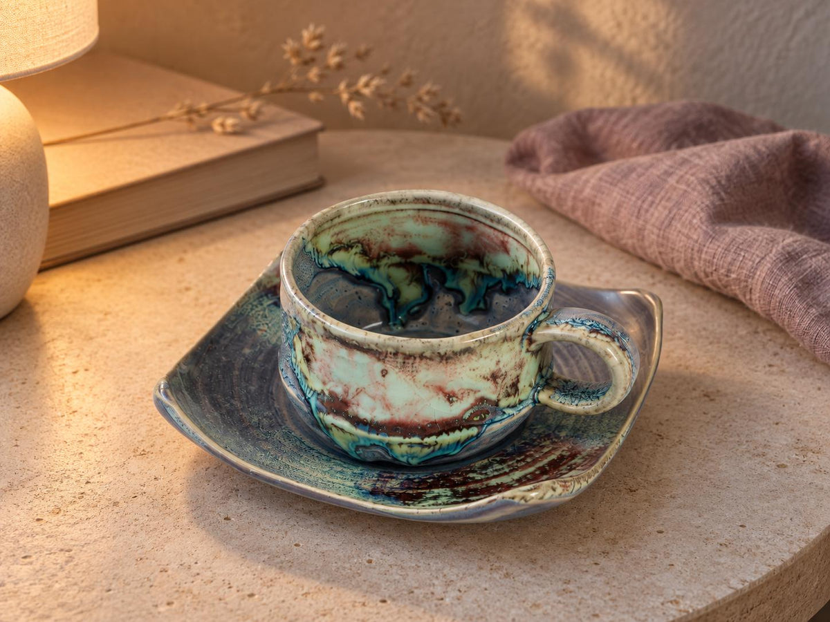 Earthy Espresso Cup and Saucer product photo 5