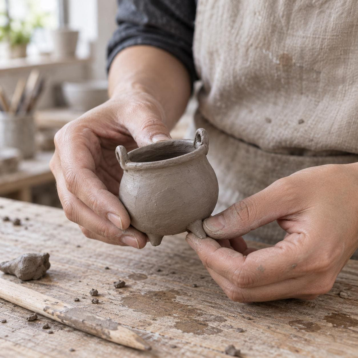 Mini Ceramic Cauldron Incense Burner product photo 3