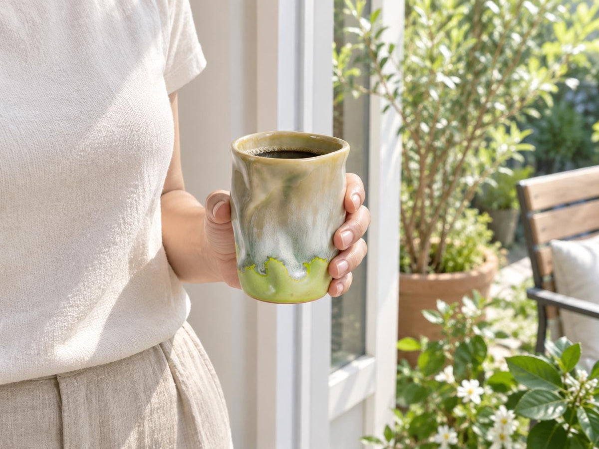 Lime Green Ceramic Tumbler product photo 2