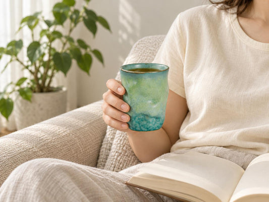 Jade Teal Ceramic Tumbler product photo 1