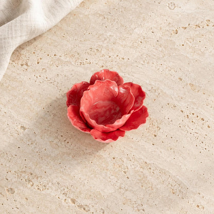 Pink Red Floral Ceramic Candle Holder product photo 2