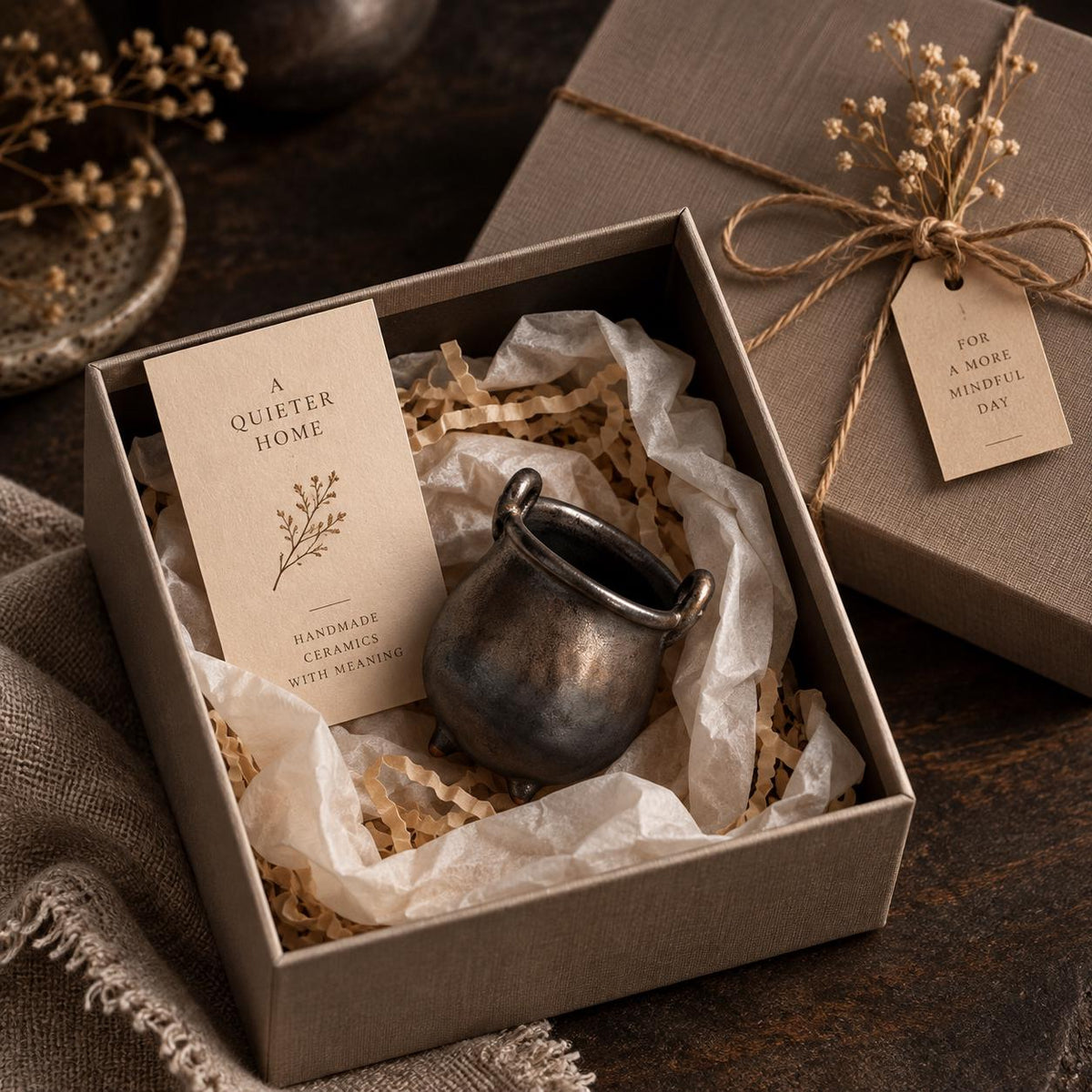 Mini Ceramic Cauldron Incense Burner product photo 6