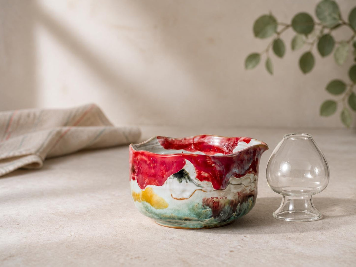 Garden Brushwork Matcha Bowl Set product photo 5