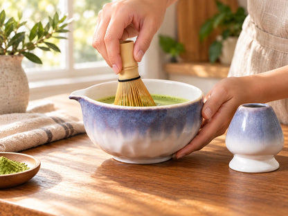 Gradient Lavender Matcha Bowl Set product photo 3