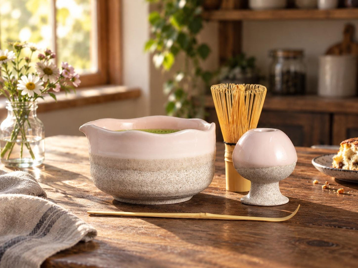 Blush Pink Matcha Bowl Set product photo 6