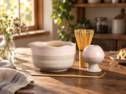 Blush Pink Matcha Bowl Set product photo 6