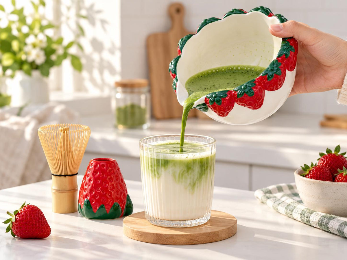 Strawberry Matcha Bowl Set product photo 4
