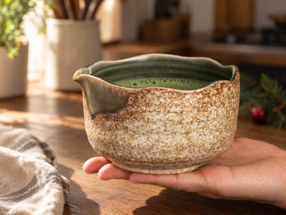 Green Speckled Matcha Bowl Set product photo 6