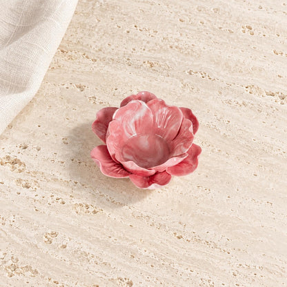 Pink Red Floral Ceramic Candle Holder product photo 7