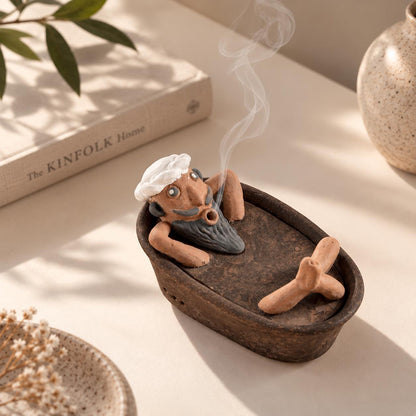Funny Ceramic Shepherd Incense Holder product photo 2