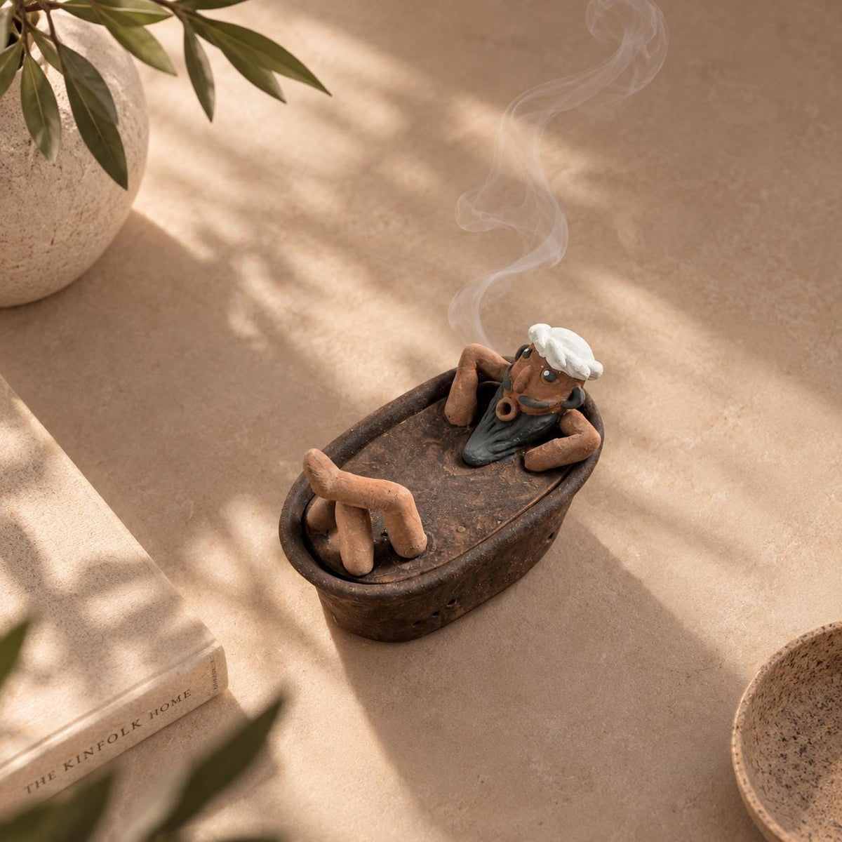 Funny Ceramic Shepherd Incense Holder product photo 4
