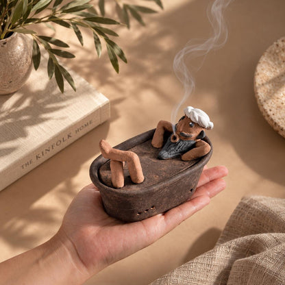 Funny Ceramic Shepherd Incense Holder product photo 5