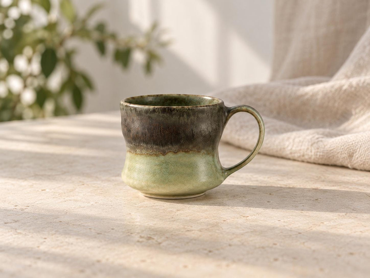 Charcoal Moss Green Ceramic Coffee Mug product photo 6