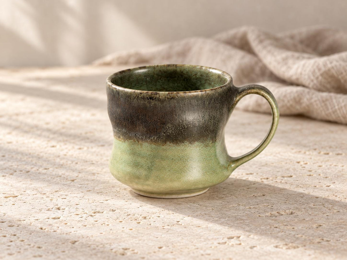 Charcoal Moss Green Ceramic Coffee Mug product photo 5