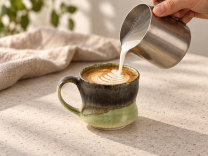 Charcoal Moss Green Ceramic Coffee Mug product photo 7