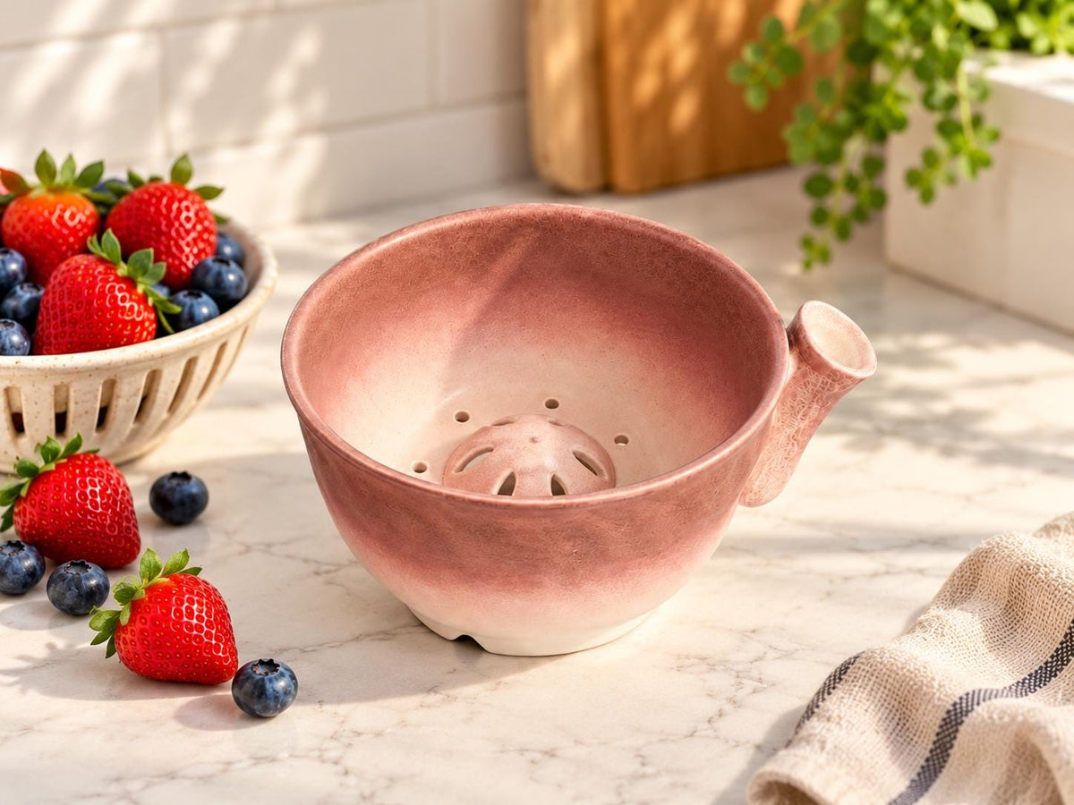 Handmade Ceramic Berry Washing Bowl product photo 8