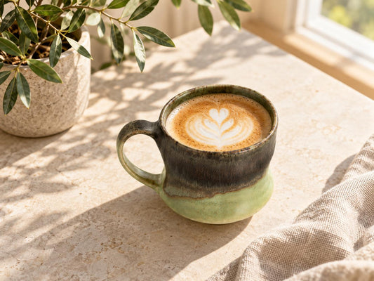 Charcoal Moss Green Ceramic Coffee Mug product photo 1