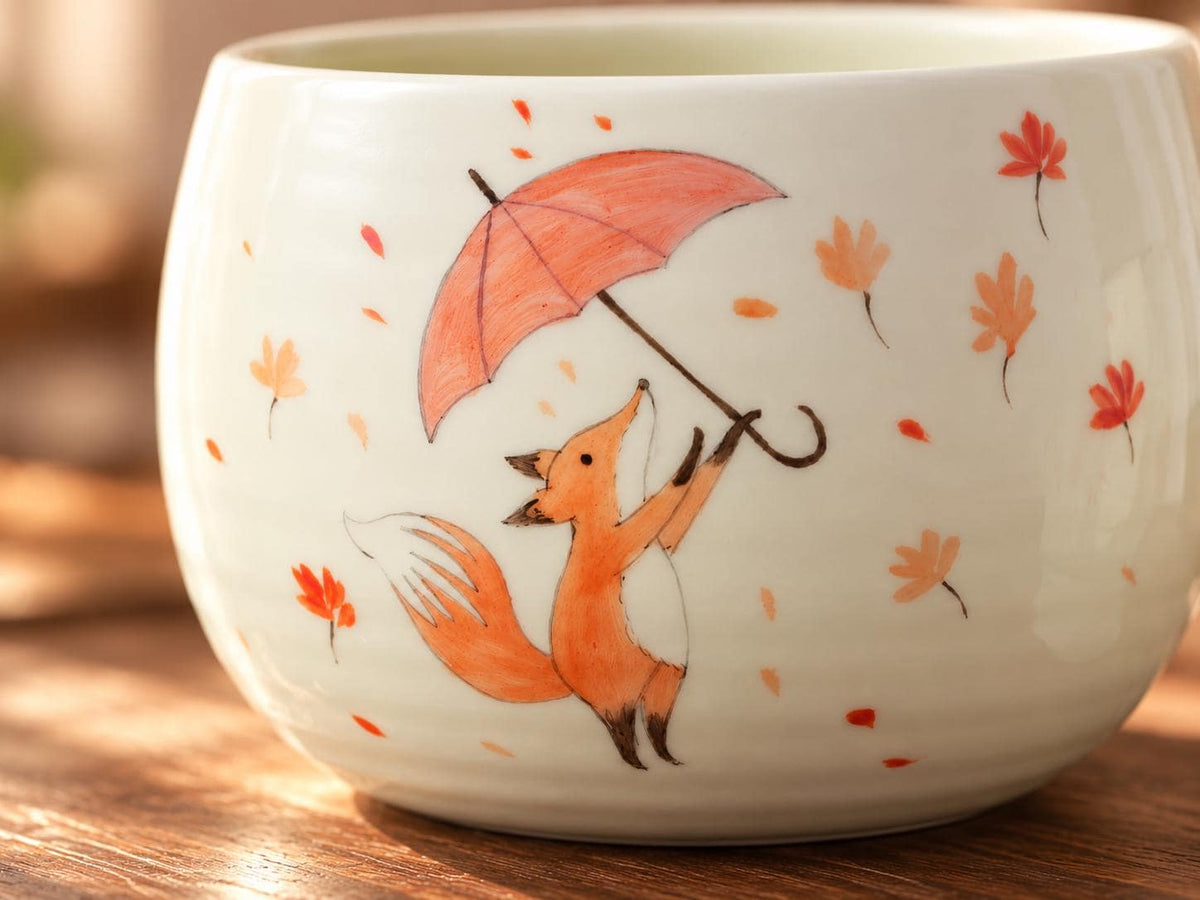 Cute Fox Matcha Bowl Set product photo 8