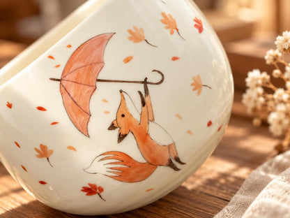 Cute Fox Matcha Bowl Set product photo 3