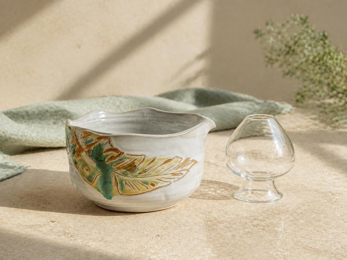 Botanical Matcha Bowl with Glass Holder product photo 3