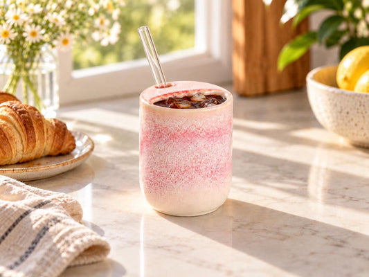Pink Speckled Ceramic Tumbler product photo 1