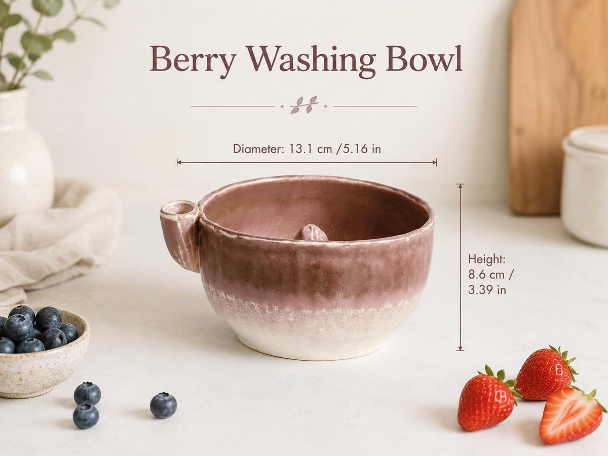 Handmade Ceramic Berry Washing Bowl product photo 4