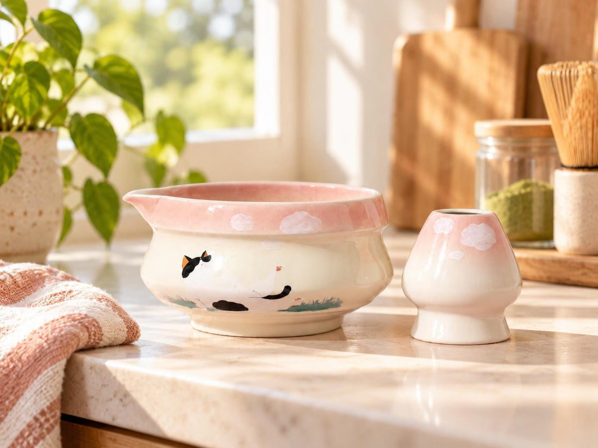 Lazy Cat Matcha Bowl Set product photo 7