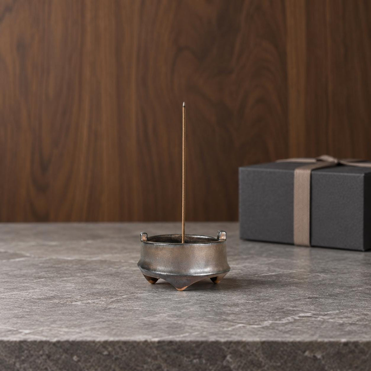 Gilded Bronze Mini Ceramic Incense Burner product photo 4