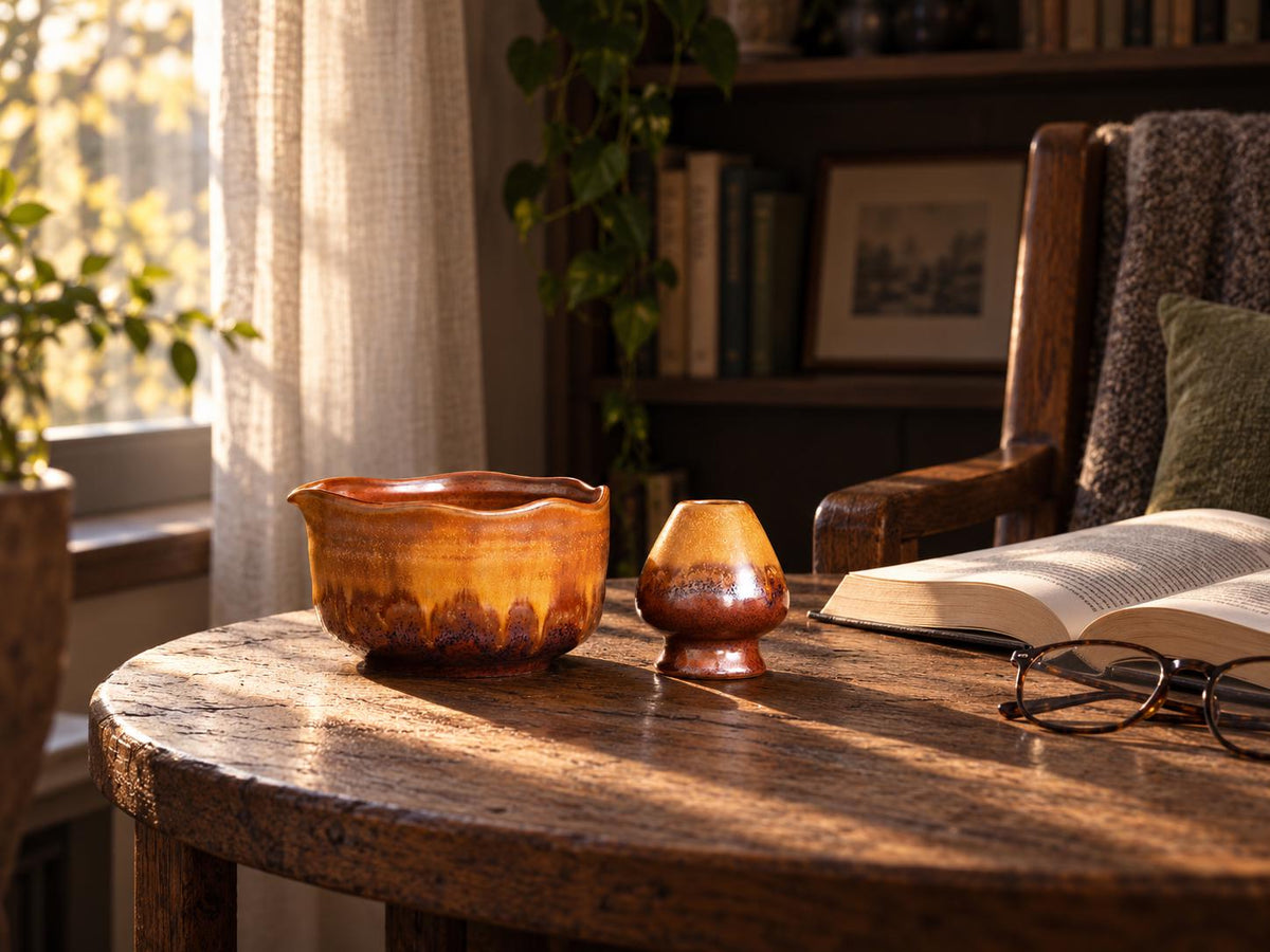 Amber Hearth Matcha Bowl Set product photo 8