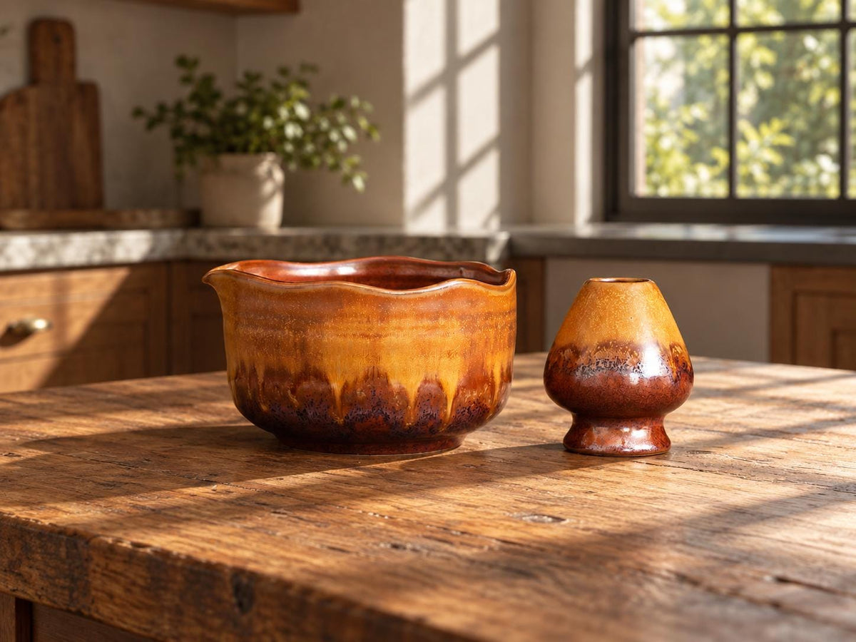 Amber Hearth Matcha Bowl Set product photo 1