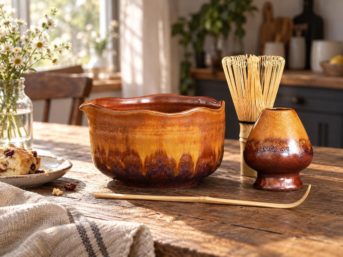Amber Hearth Matcha Bowl Set product photo 2