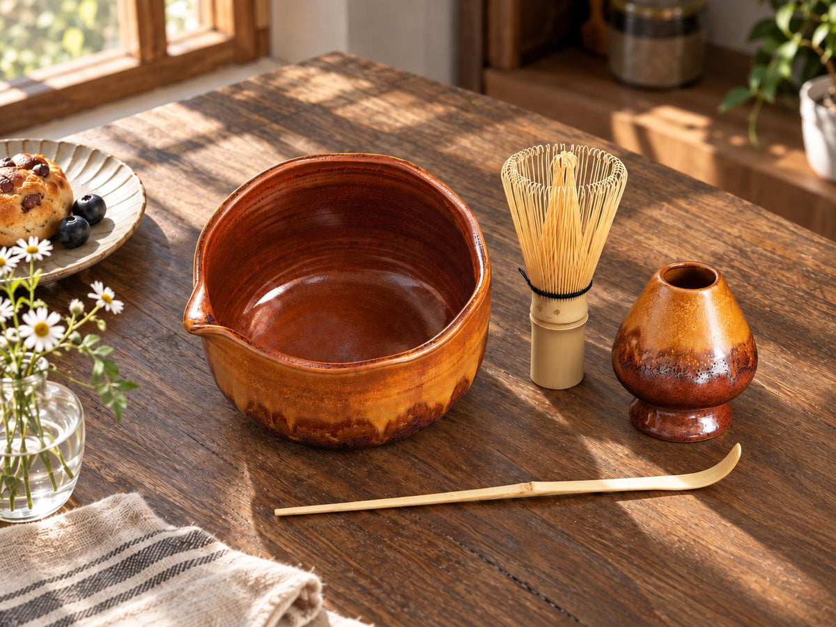 Amber Hearth Matcha Bowl Set product photo 7