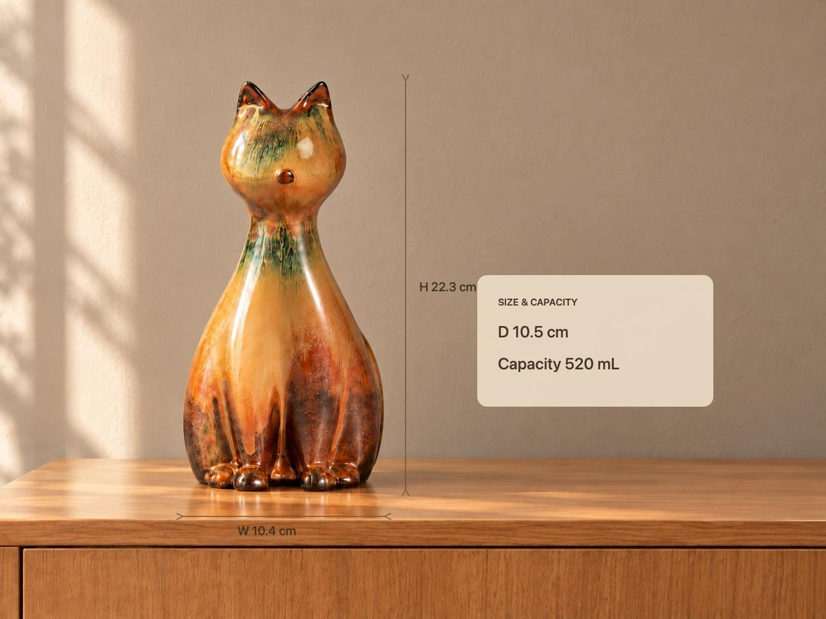 Cat Shaped Ceramic Memorial Urn product photo 8