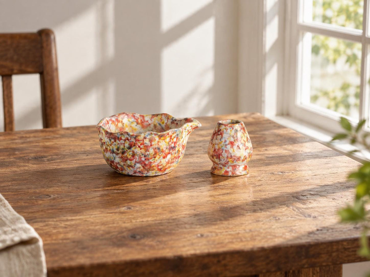 Confetti Glaze Matcha Bowl Set product photo 3