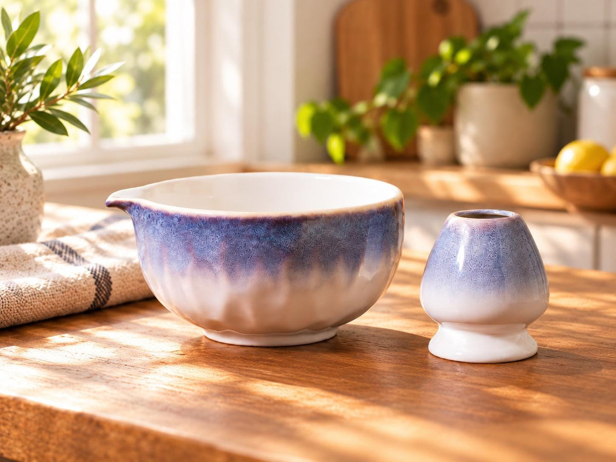 Gradient Lavender Matcha Bowl Set product photo 8