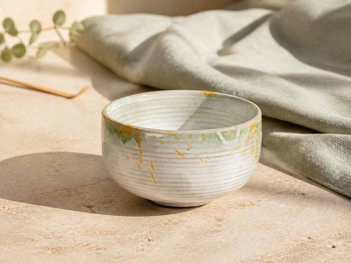 Hand Painted Matcha Bowl with Glass Holder product photo 4