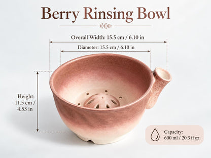 Handmade Ceramic Berry Washing Bowl product photo 3