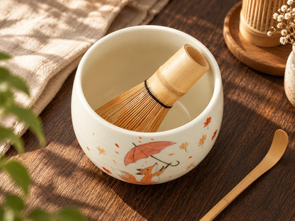 Cute Fox Matcha Bowl Set product photo 2
