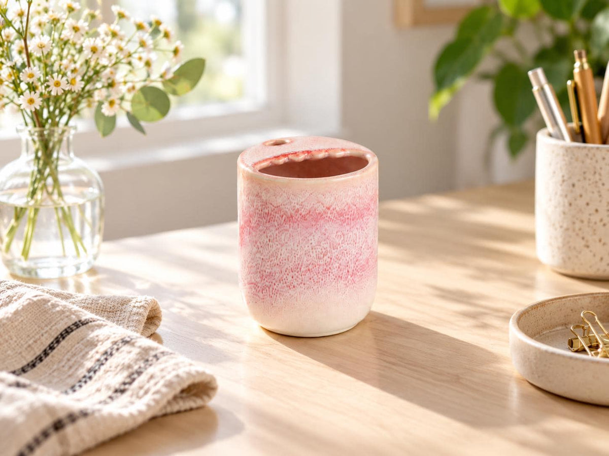 Pink Speckled Ceramic Tumbler product photo 6