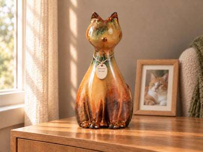 Cat Shaped Ceramic Memorial Urn product photo 3