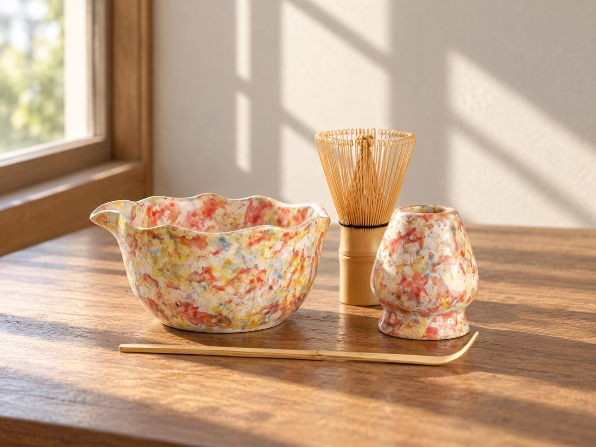 Confetti Glaze Matcha Bowl Set product photo 2