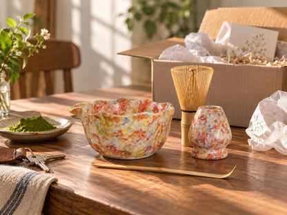 Confetti Glaze Matcha Bowl Set product photo 8