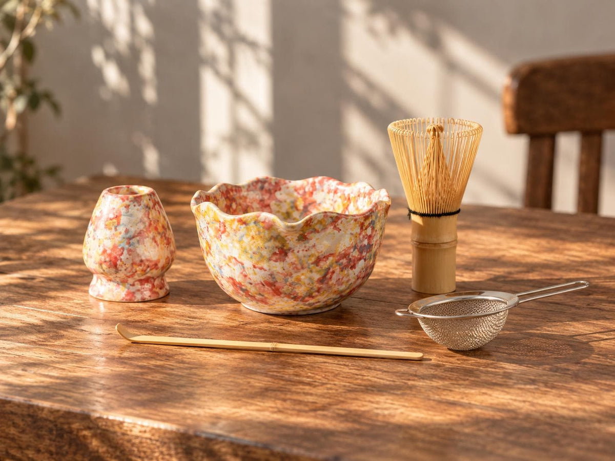 Confetti Glaze Matcha Bowl Set product photo 4