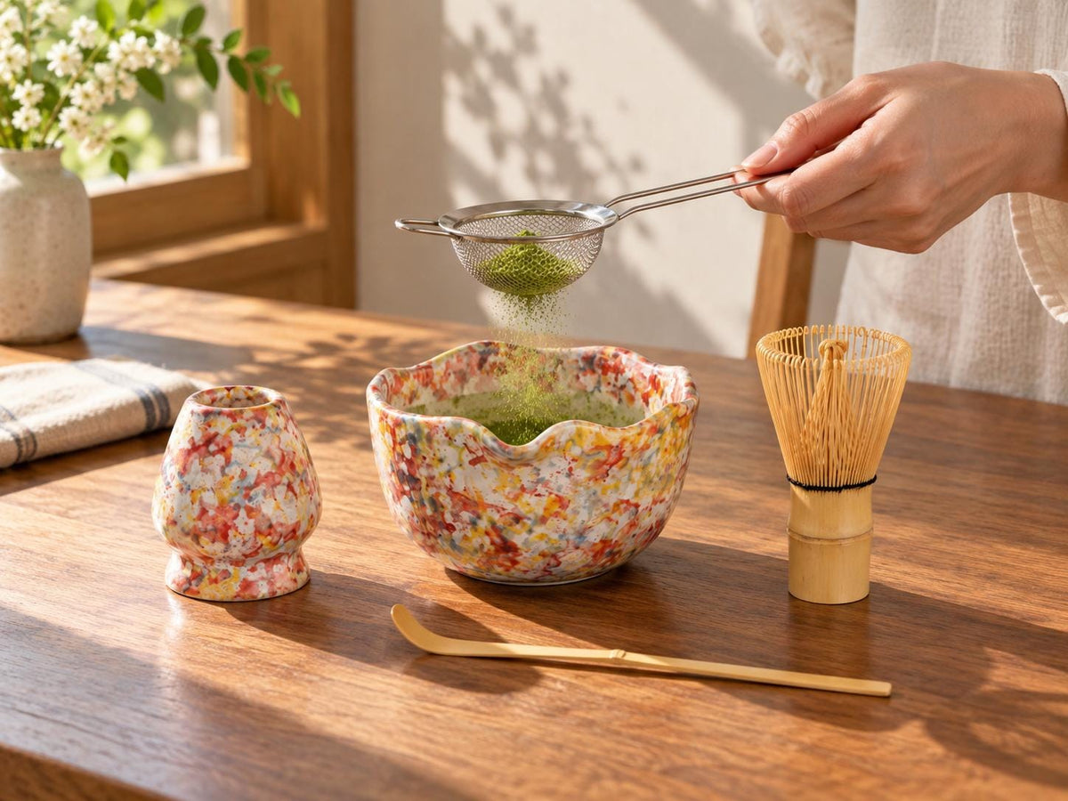 Confetti Glaze Matcha Bowl Set product photo 6